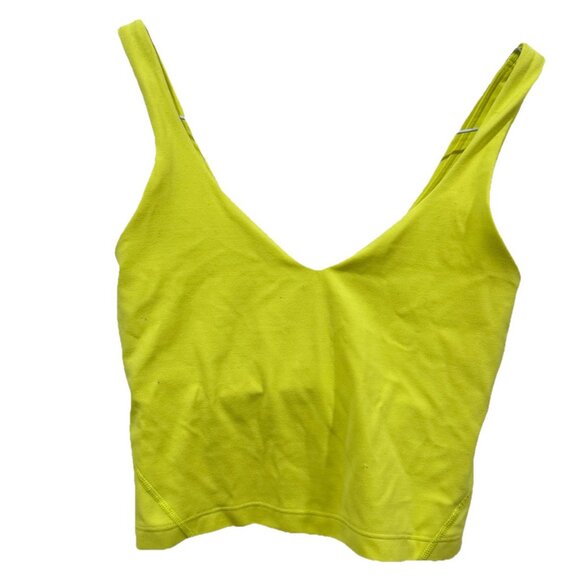 Women’s Lululemon Align Tank Nulu Size 2 Yellow Athletic Yoga Workout Pilates - Picture 4 of 7